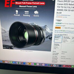 Camera lens. 85mm